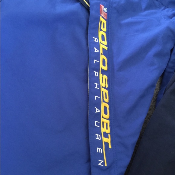 Ralph Lauren Polosport Jacket Blue Navy Yellow Vtg - Picture 2 of 6